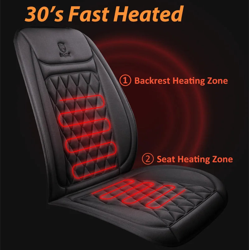 Funda de asiento calefactable de 12-24 V: calentamiento ultrarrápido en 30 segundos