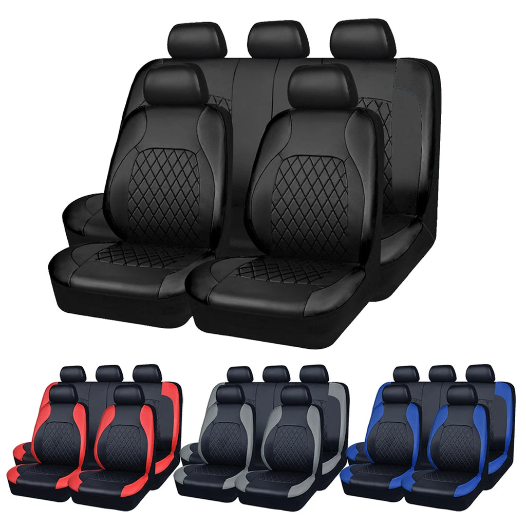 Fundas de asiento universales de cuero acolchado