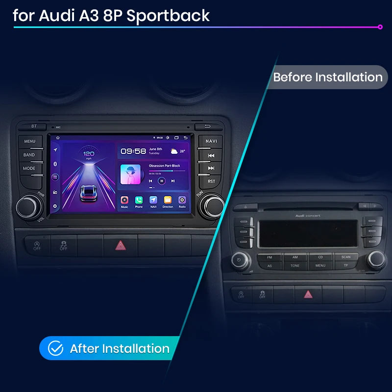 Carplay Audi A3 8P S3 2003-2012