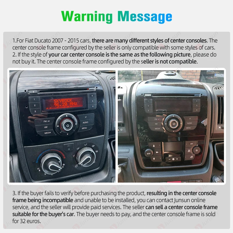 CarPlay Peugeot Boxer (Compatible: Citroën Jumper 2/Fiat Ducato) 2006-2013 