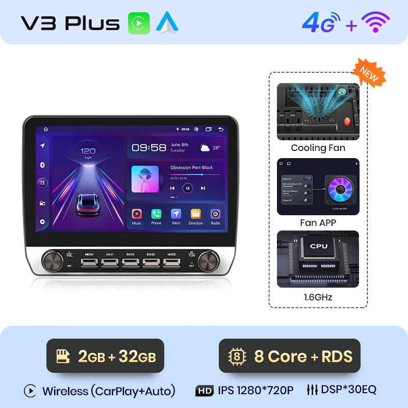 CarPlay Peugeot Boxer (Compatible: Citroen Jumper 2/ Fiat Ducato) 2006-2013