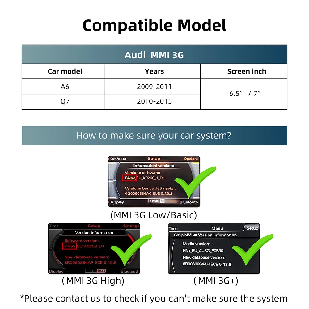 Carplay Audi A6/ Audi Q7 (2009-2015)