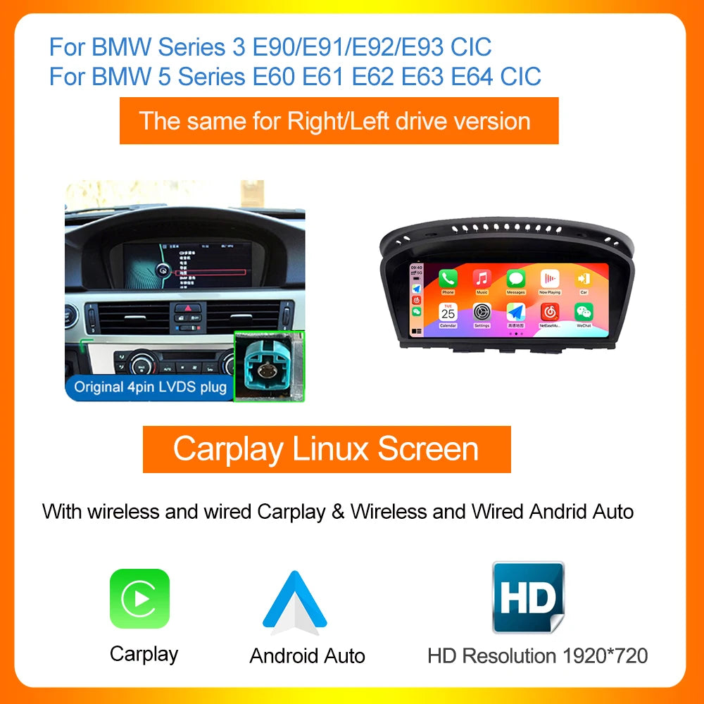 Carplay BMW serie 3/5 (E60-E61E62-E63-E90-E91E92-E93)