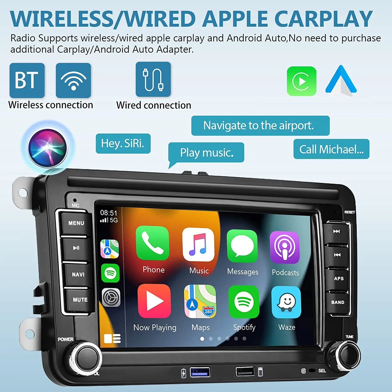 Carplay Volkswagen/ Seat/ Skoda