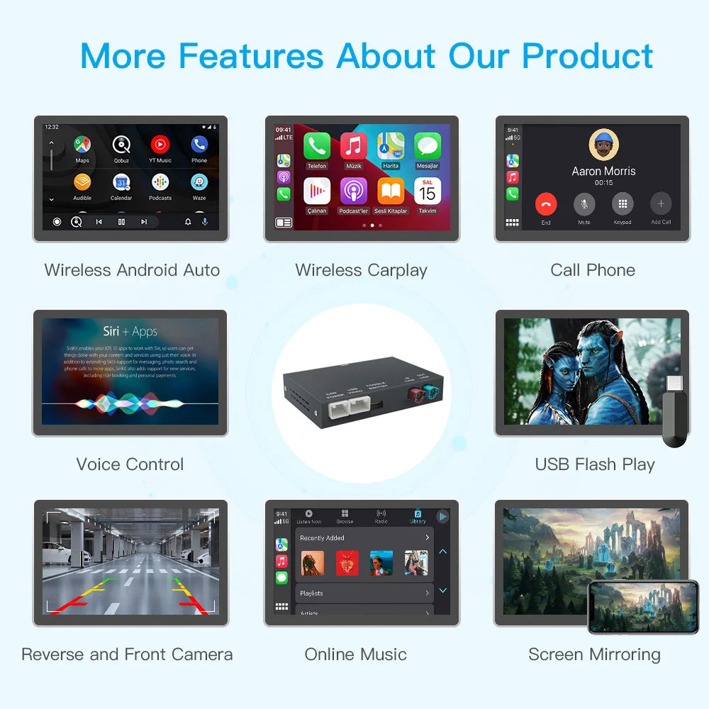 Carplay BMW 3/ 5/ 7/ X1/ X3/ X4/ X5/ X6 (E60-F10-F11-F07-F01-E84-F25-F26-E70-E71)