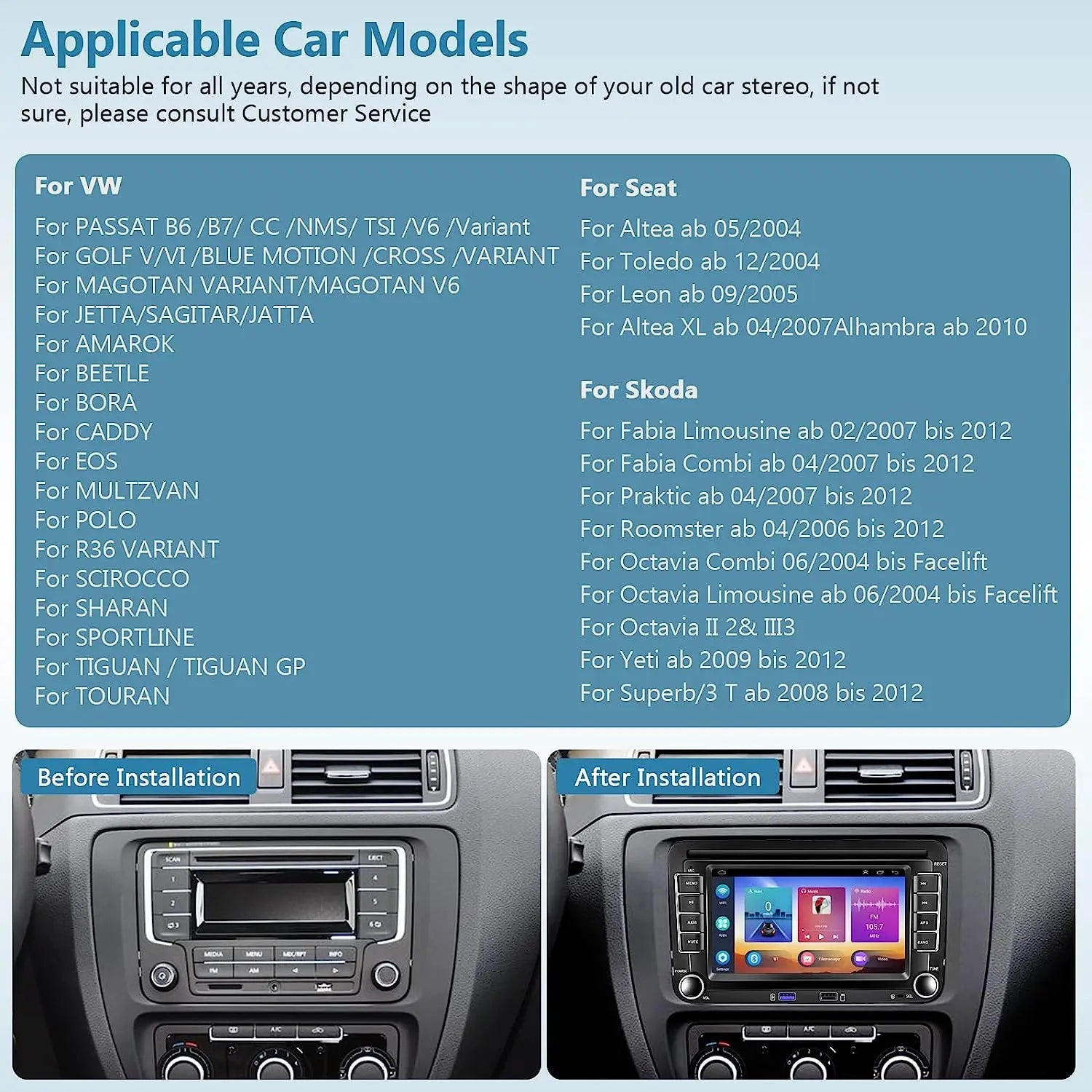 Carplay Volkswagen/ Seat/ Skoda