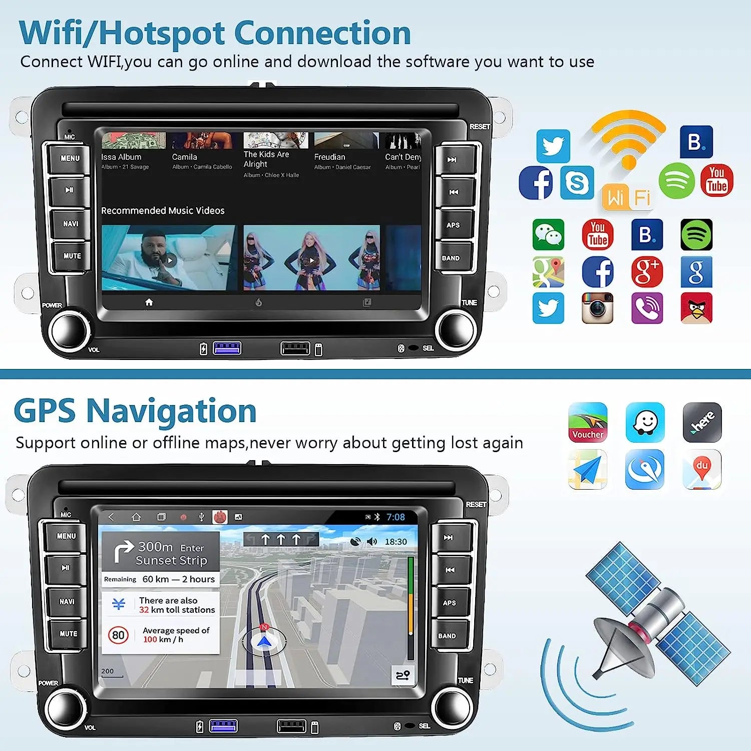 Carplay Volkswagen/ Seat/ Skoda